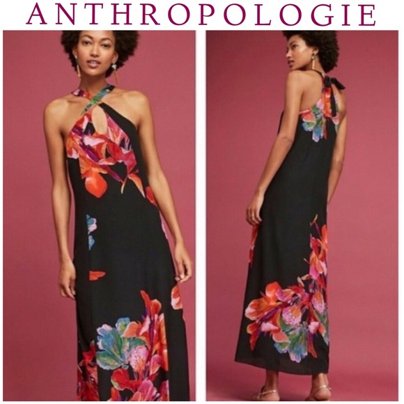 Anthropologie Dresses & Skirts - Anthropologie Maeve Cayman Floral Silk Maxi Dress